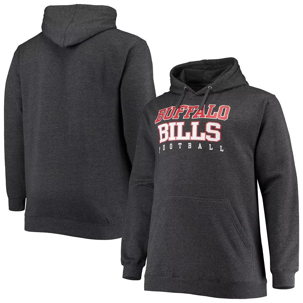 Men's Fanatics Branded Heathered Charcoal Buffalo Bills Big & Tall Practice Pullover Hoodie, Size: 2XB Product Image