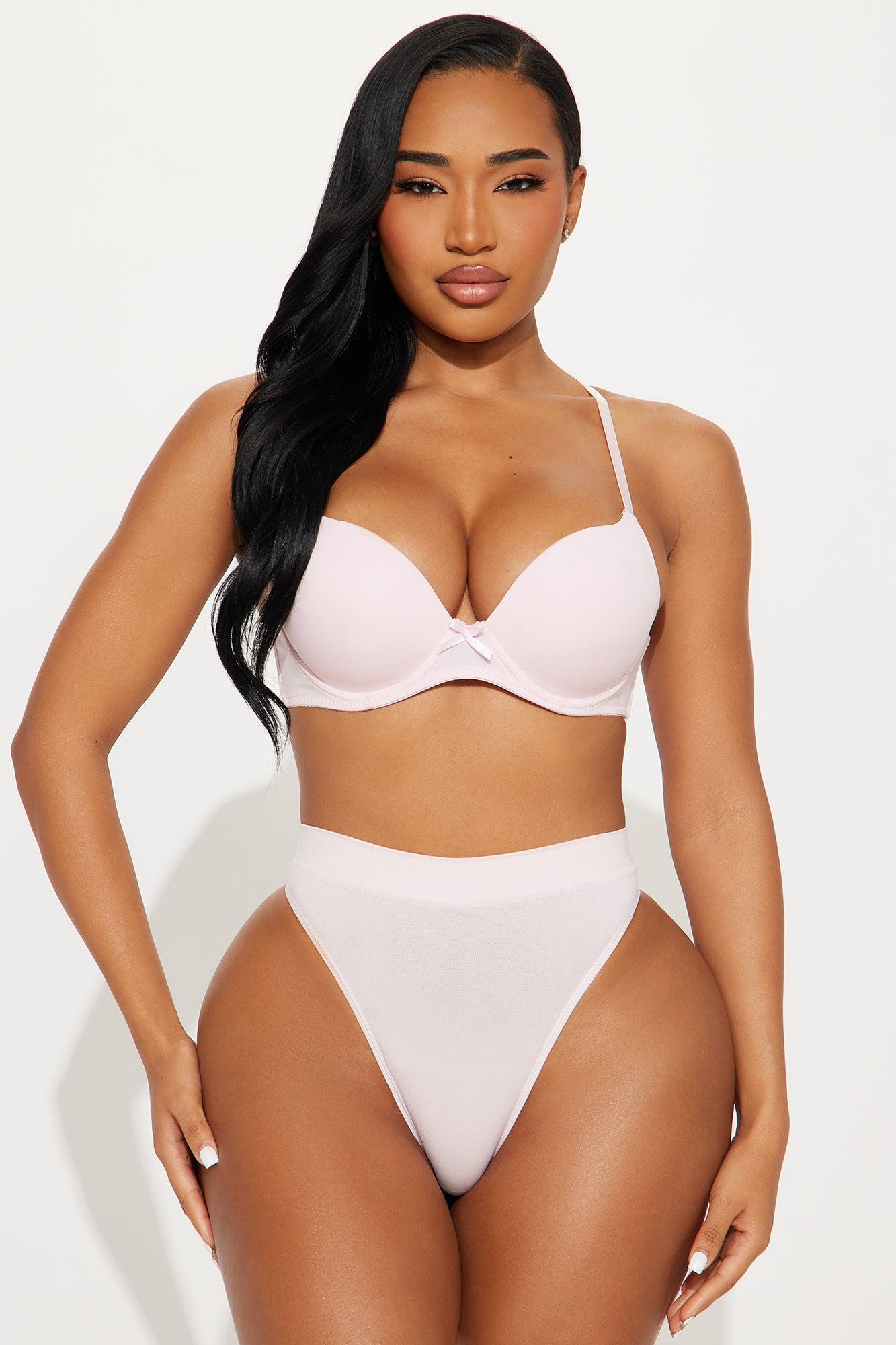 Just Your Type Smooth Seamless Thong Panty - Pink Product Image