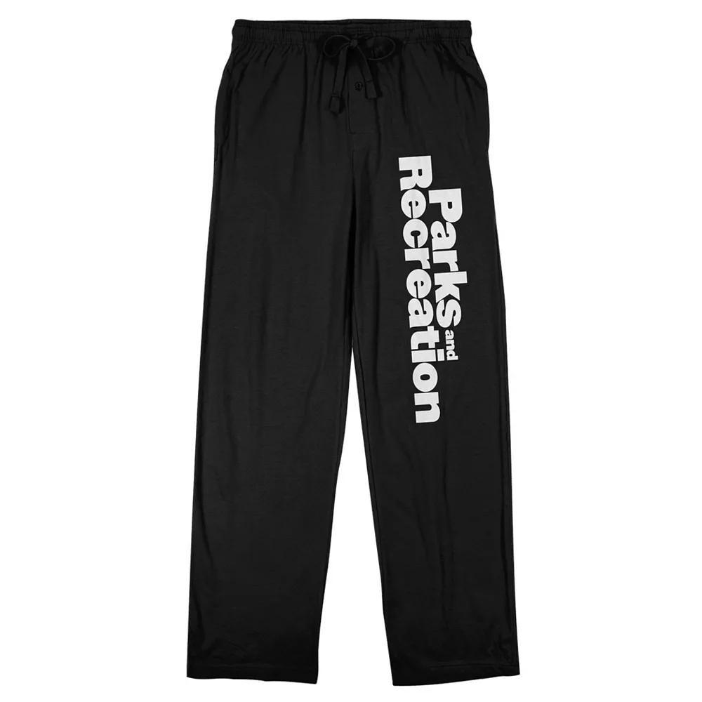 Men's Parks & Recreation Logo Sleep Pants, Size: XL, Black Product Image