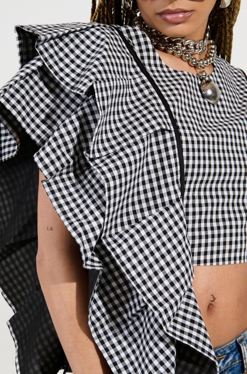 EASY ME GINGHAM BLOUSE Product Image