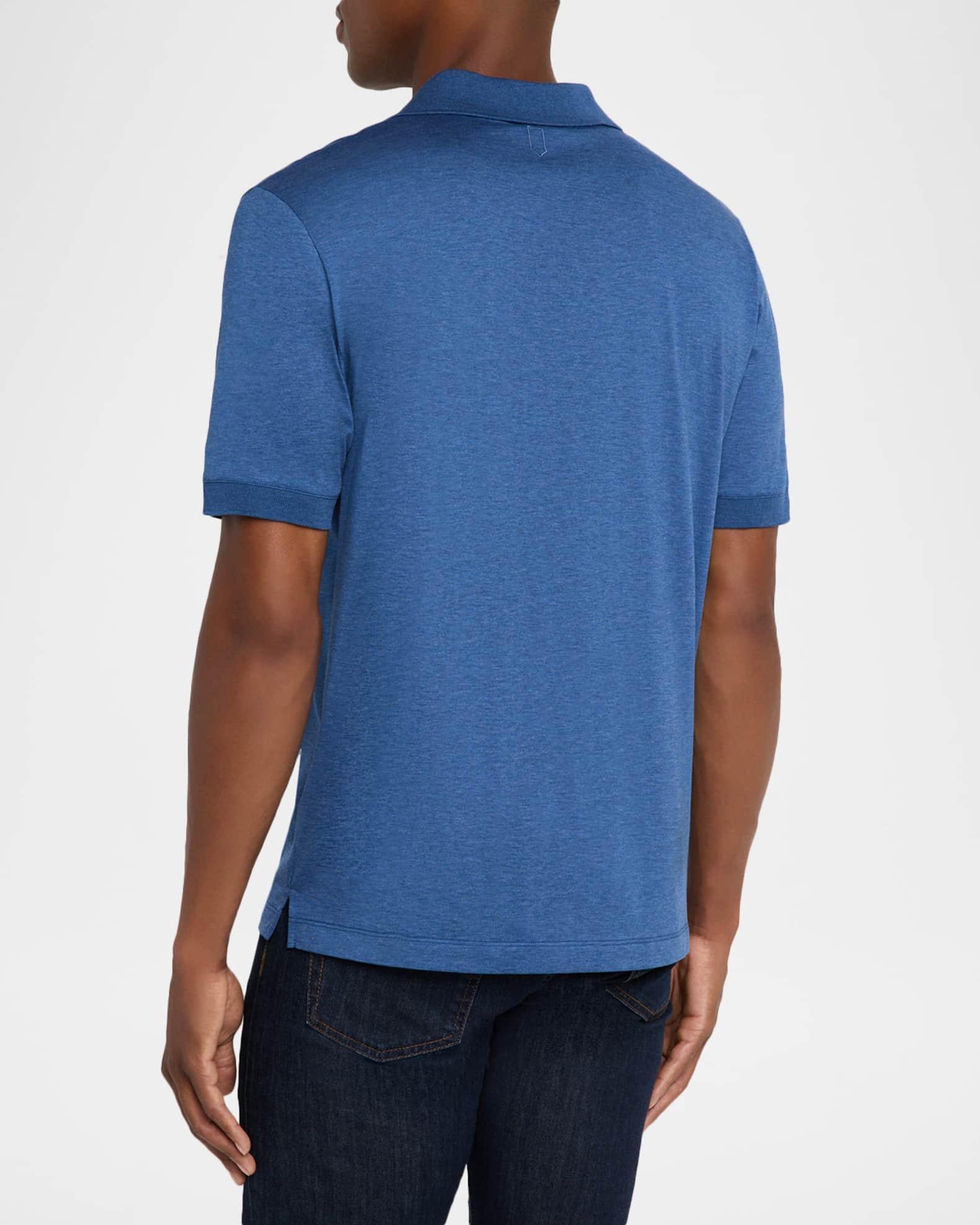 Men's Cotton Johnny Collar Polo Shirt Product Image
