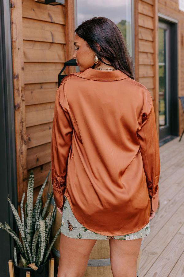 Playlist On Repeat Button Up In Rust Product Image