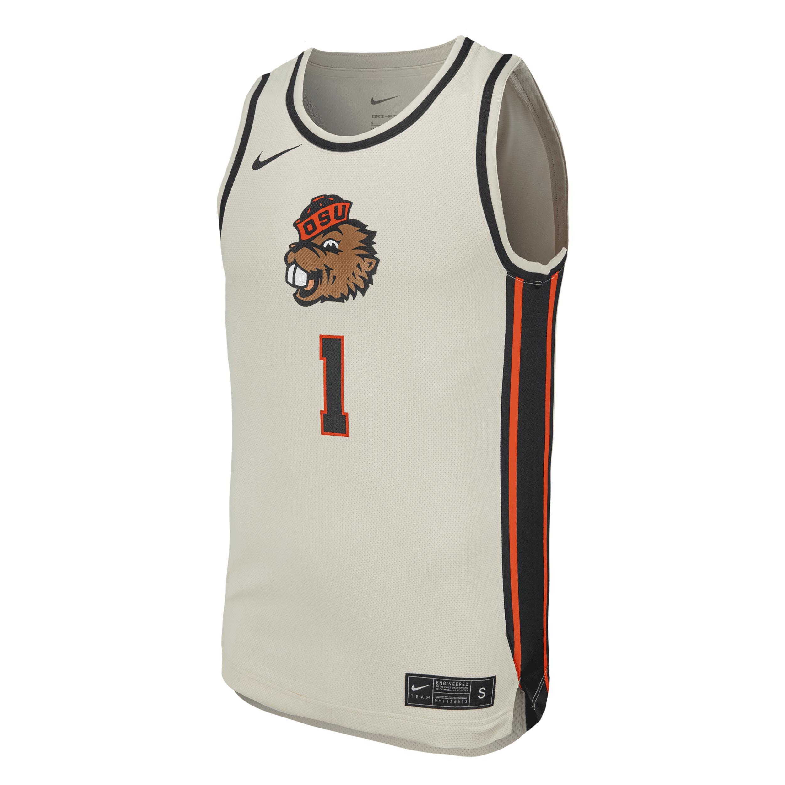 Men's Nike  Natural Oregon State Beavers  Replica Basketball Jersey, Size: 2XL, Beige Product Image
