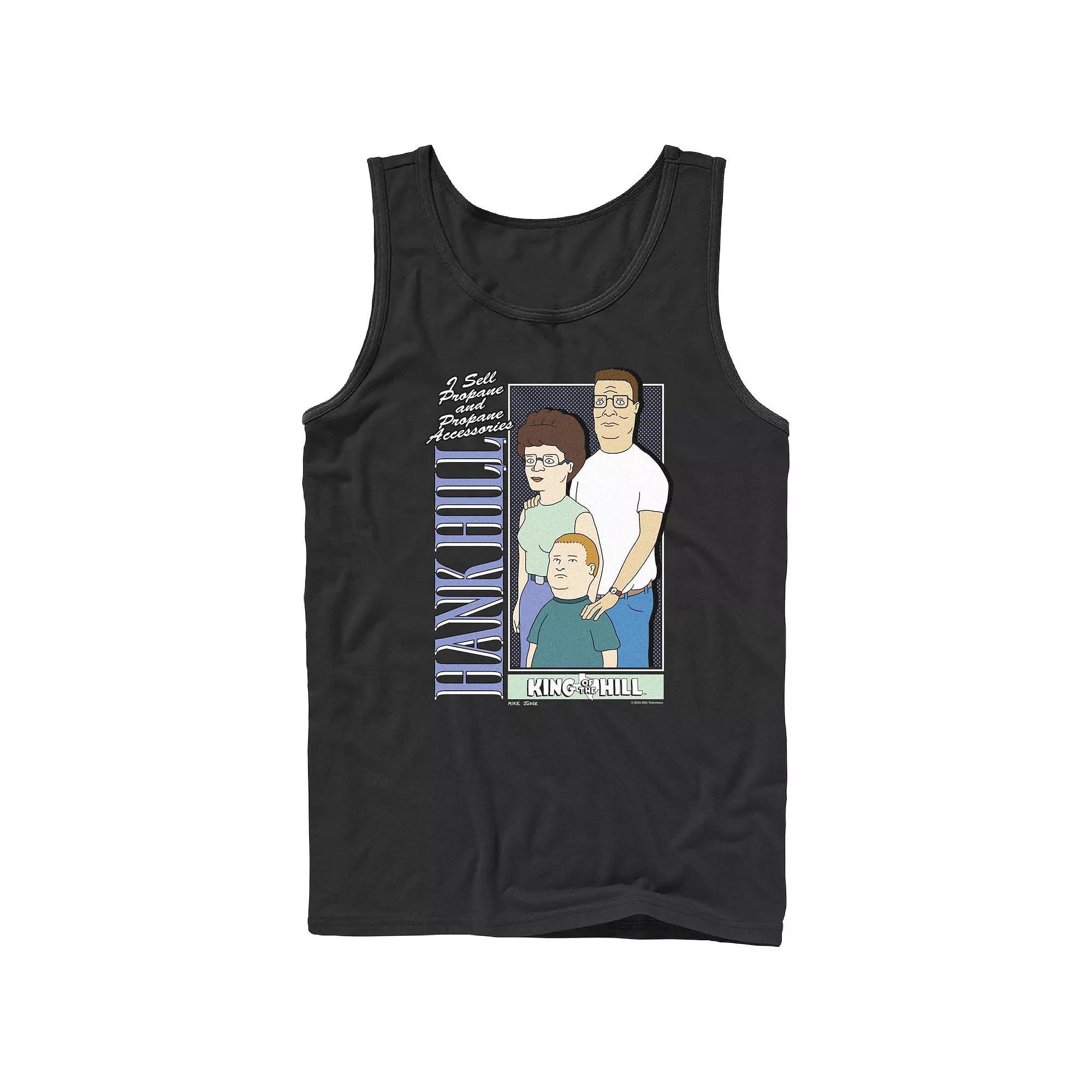 Men's King Of The Hill Hank Hill Family Graphic Tank, Size: XL, Black Product Image