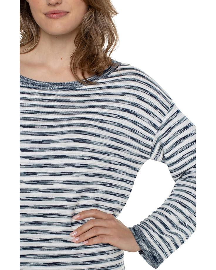Long Sleeve Open Front Cardigan Fuzzy Space Dye Sweater Product Image