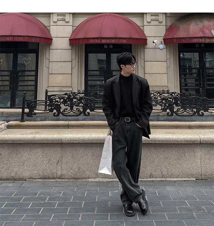 Double Breasted Plain Blazer Product Image