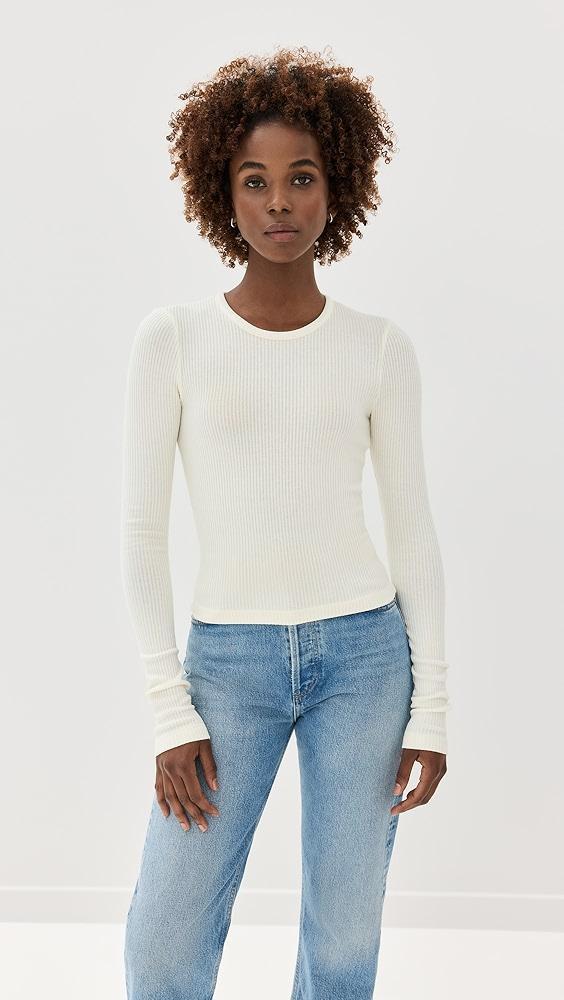 AGOLDE Alma Shrunken Crew Neck Top | Shopbop Product Image