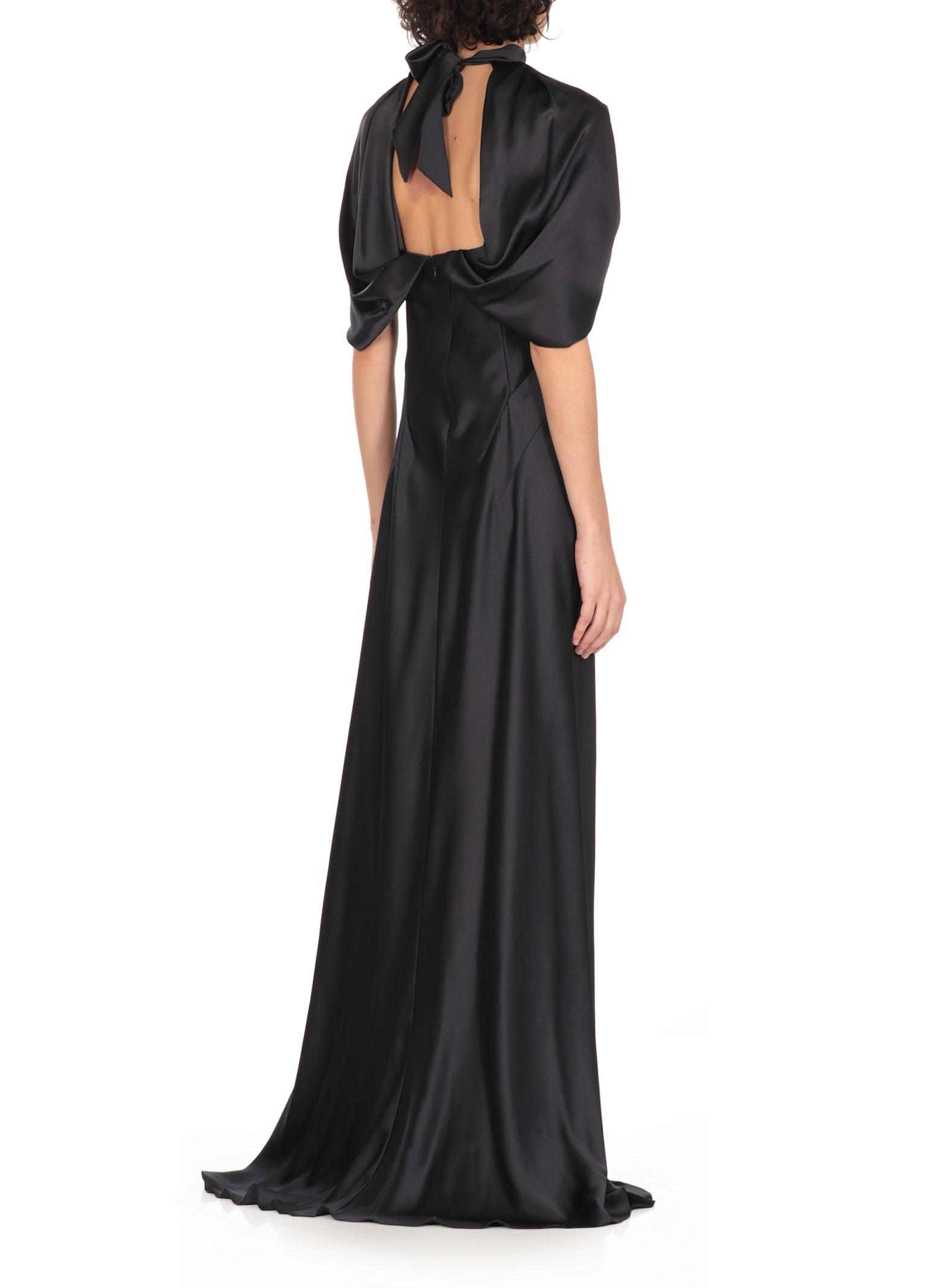 ALBERTA FERRETTI Silk Blend Dress In Blue Product Image