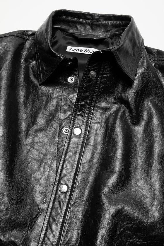 Leather shirt jacket Product Image