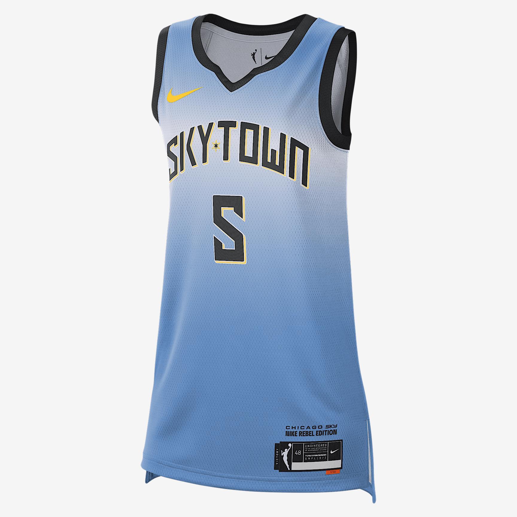 Angel Reese Chicago Sky 2024 Rebel Edition Nike Women's Dri-FIT WNBA Victory Jersey Product Image