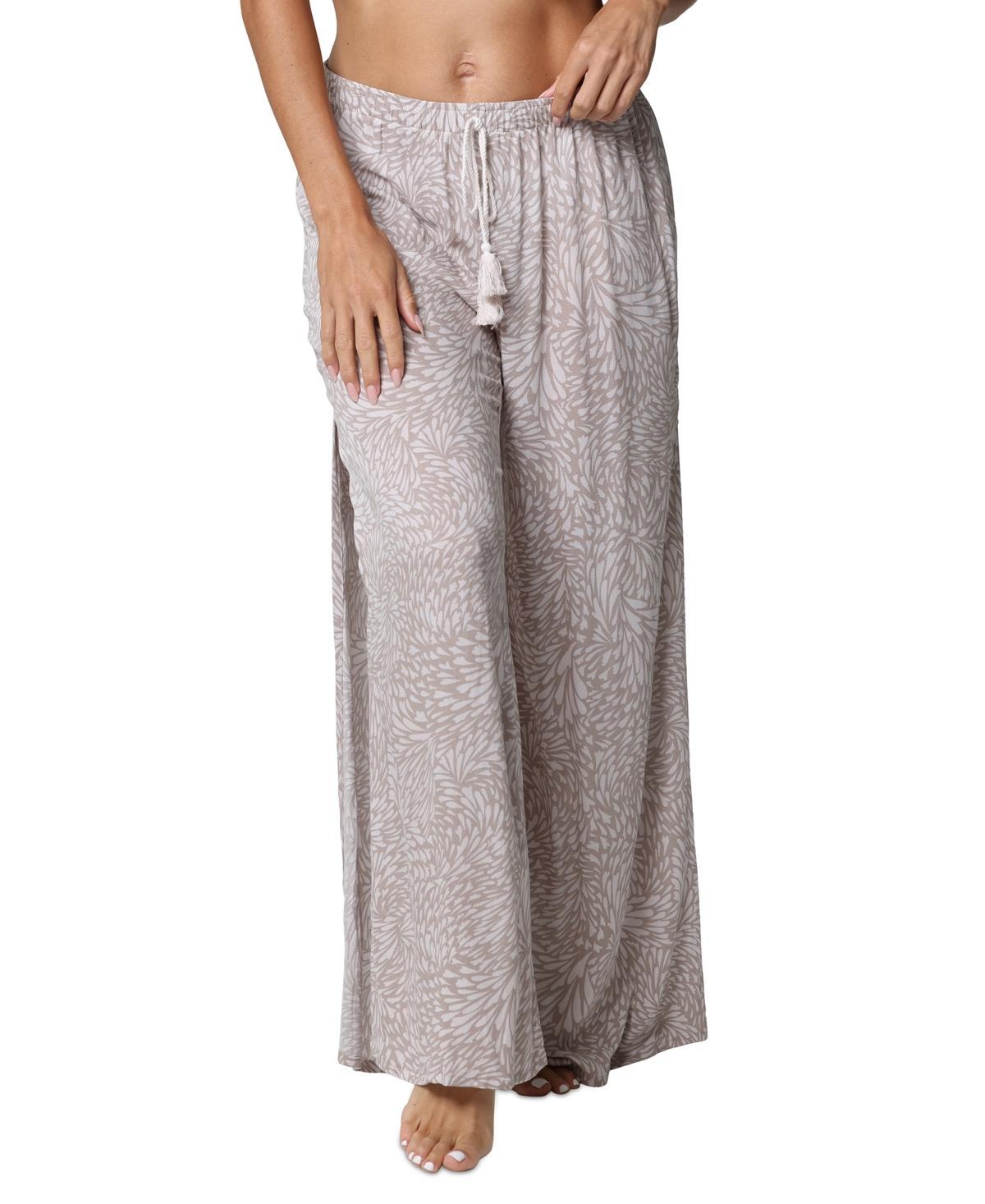 Women's J. Valdi Fly Away Swim Cover-Up Pants, Size: Small, Mauve Beige Product Image