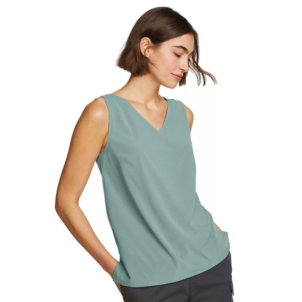 Women's Eddie Bauer Departure V-Neck Tank Top, Size: XS, Green Product Image