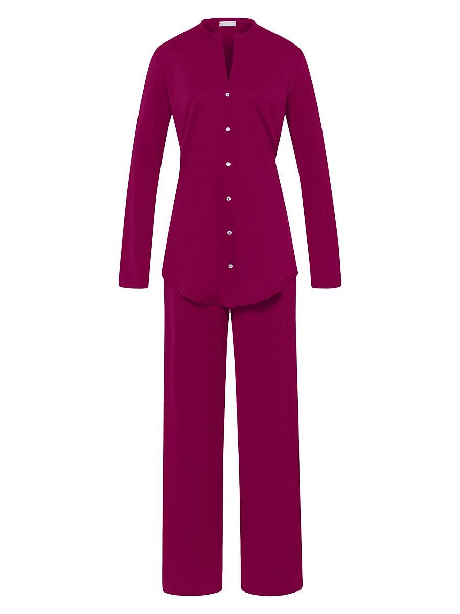 Hanro Cotton Deluxe Long Pajama Set Product Image