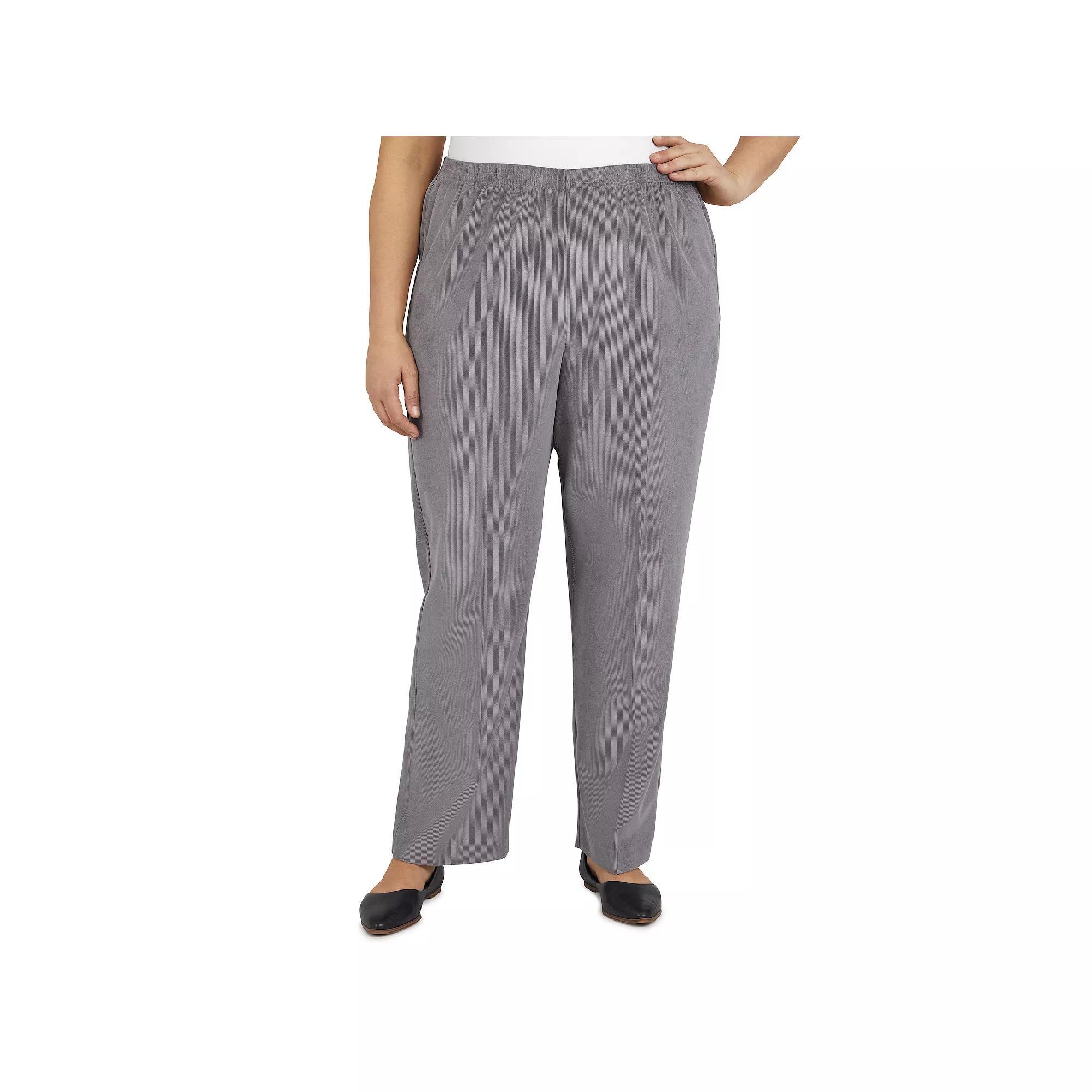 Plus Size Alfred Dunner Classics Pull-On Straight-Leg Pants, Women's, Size: 24W Short Product Image