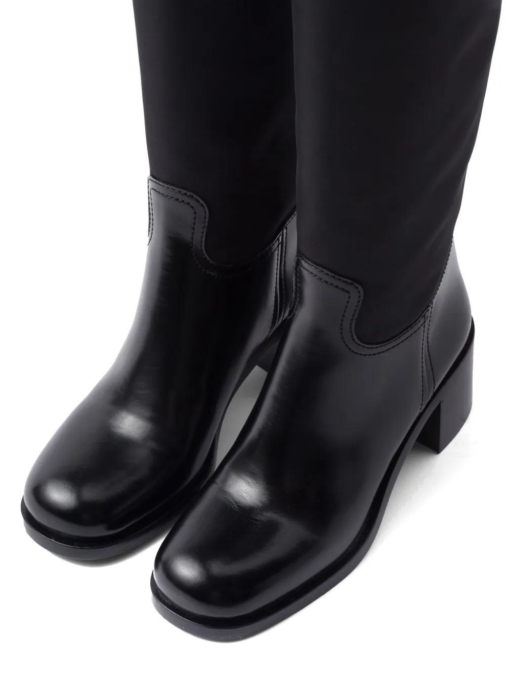 triangle-logo knee-high boots Product Image
