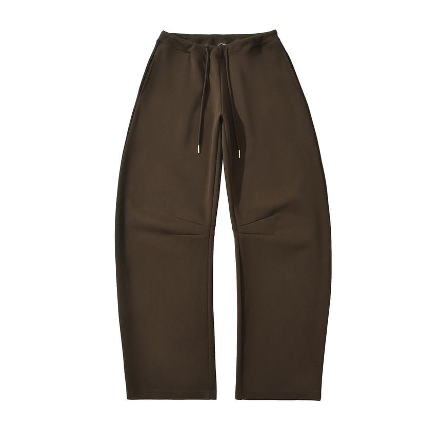 High Waist Plain Wide Leg Sweatpants Product Image