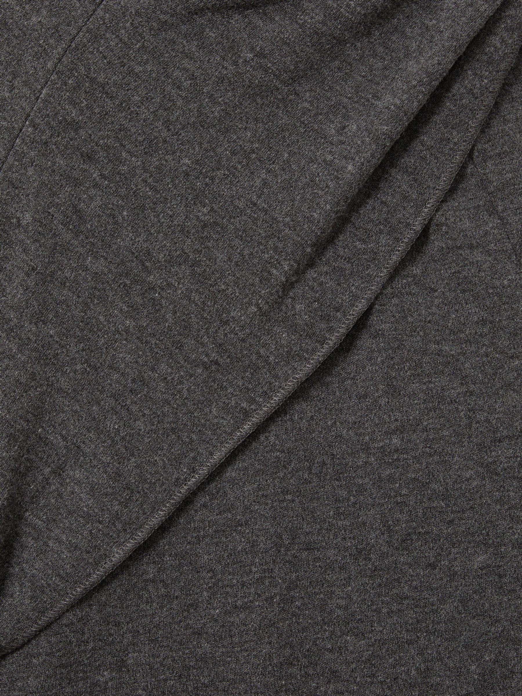 Jersey Drape Asymmetric Midi Dress in Grey Product Image
