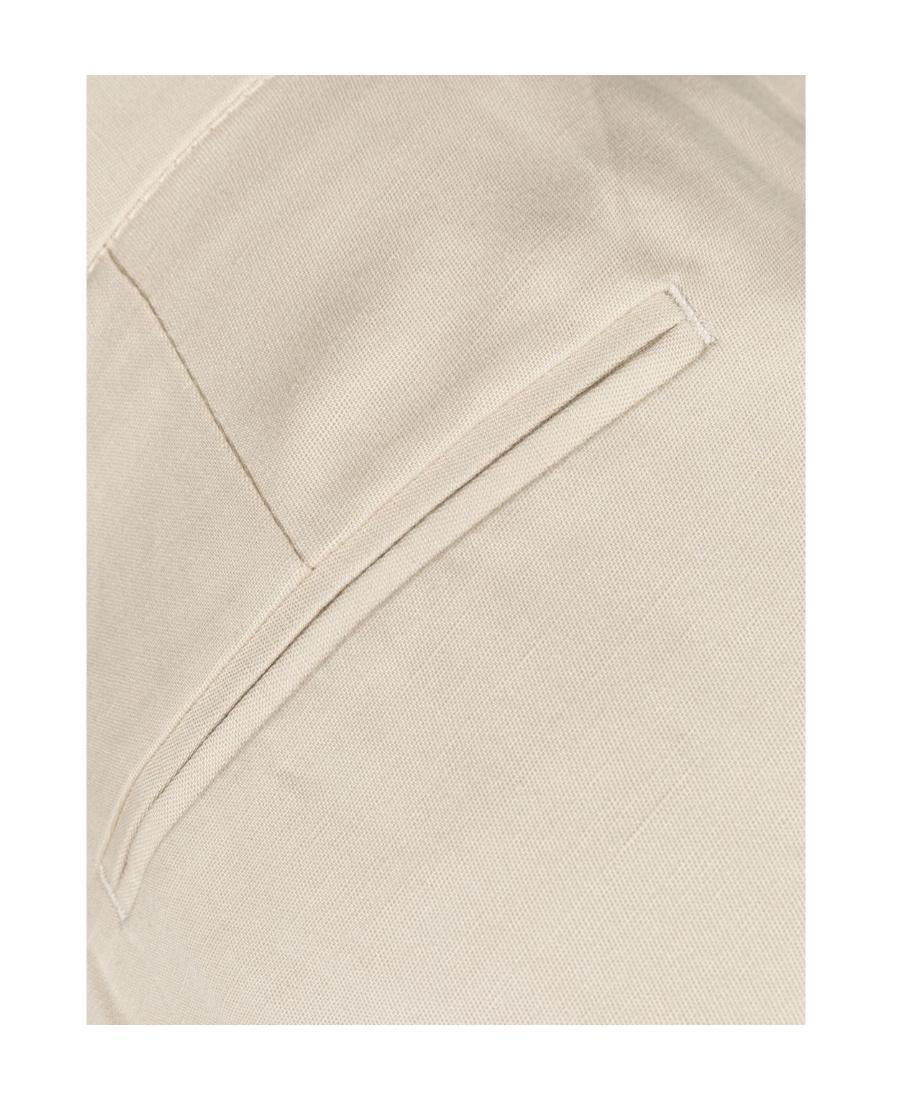 MSGM Cropped Straight-leg Trousers In White Product Image