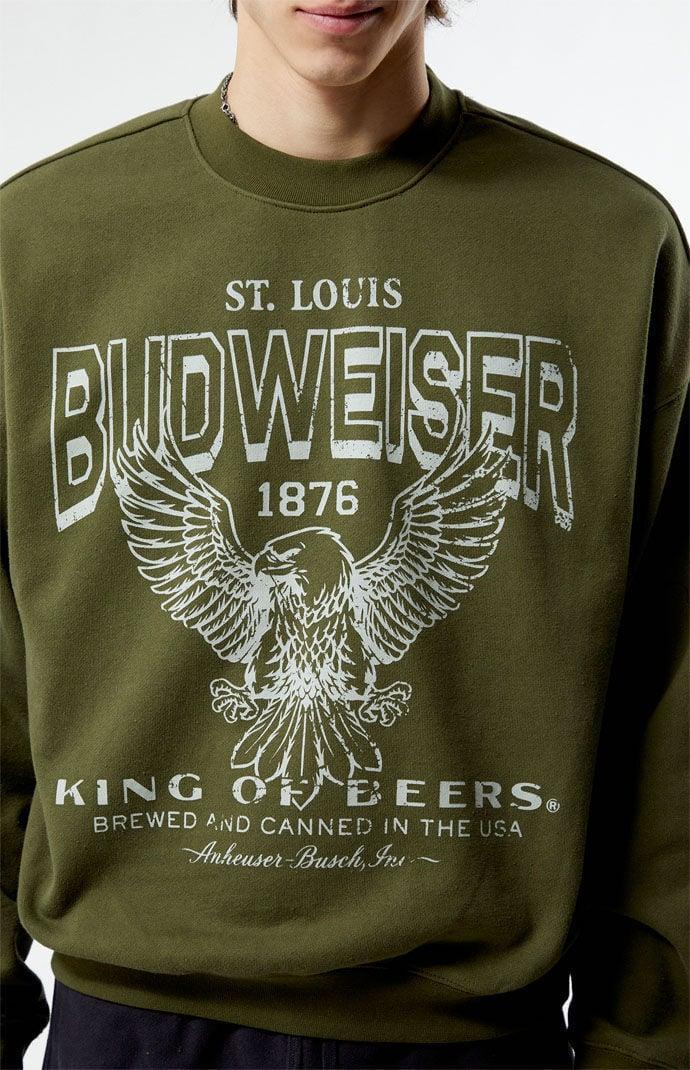 Budweiser Mens By PacSun Eagle Crew Neck Sweatshirt Product Image