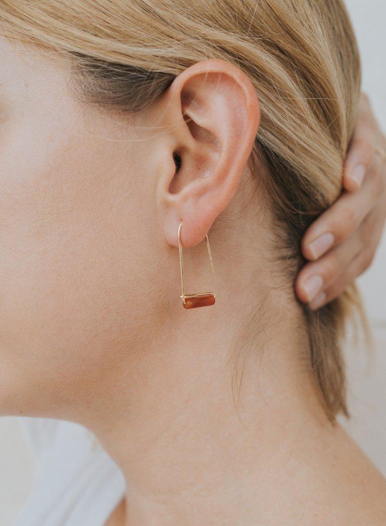 Carnelian Agate Drop Earring Product Image