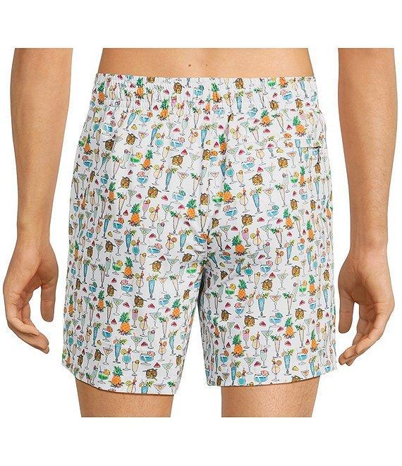 Caribbean Big & Tall Beach Drinks 6#double; Swim Trunks Product Image