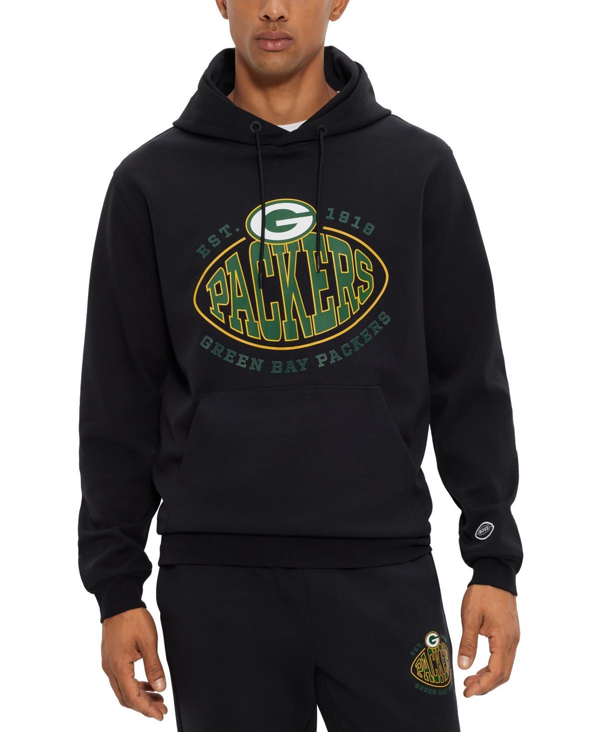 Men's BOSS X NFL  Black Minnesota Vikings Touchback Pullover Hoodie, Size: Medium Product Image
