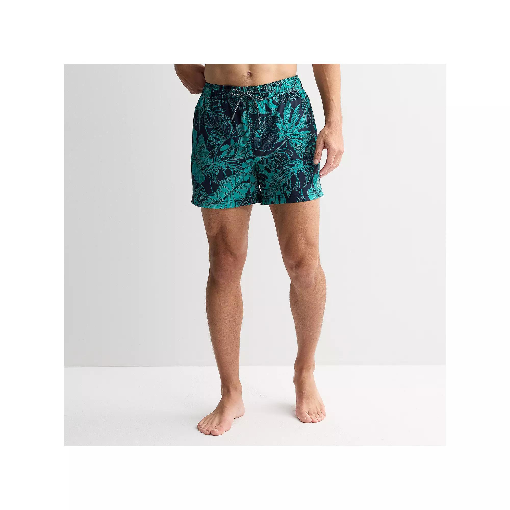 Men's Trinity Coast 5" Sportliner Swim Trunks, Size: XL 5 INCH, Navy Blue Product Image