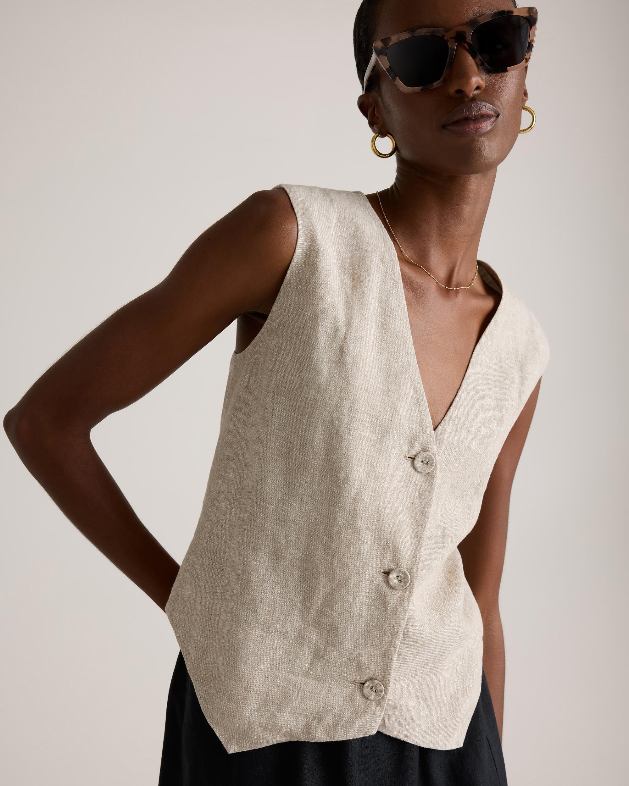 Quince | Women's 100% European Linen Vest Product Image