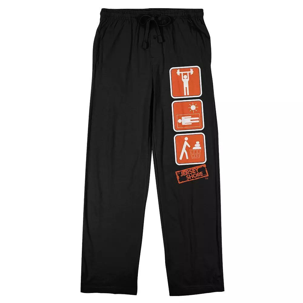 Men's Jersey Shore Workout Sleep Pants, Size: XL, Black Product Image