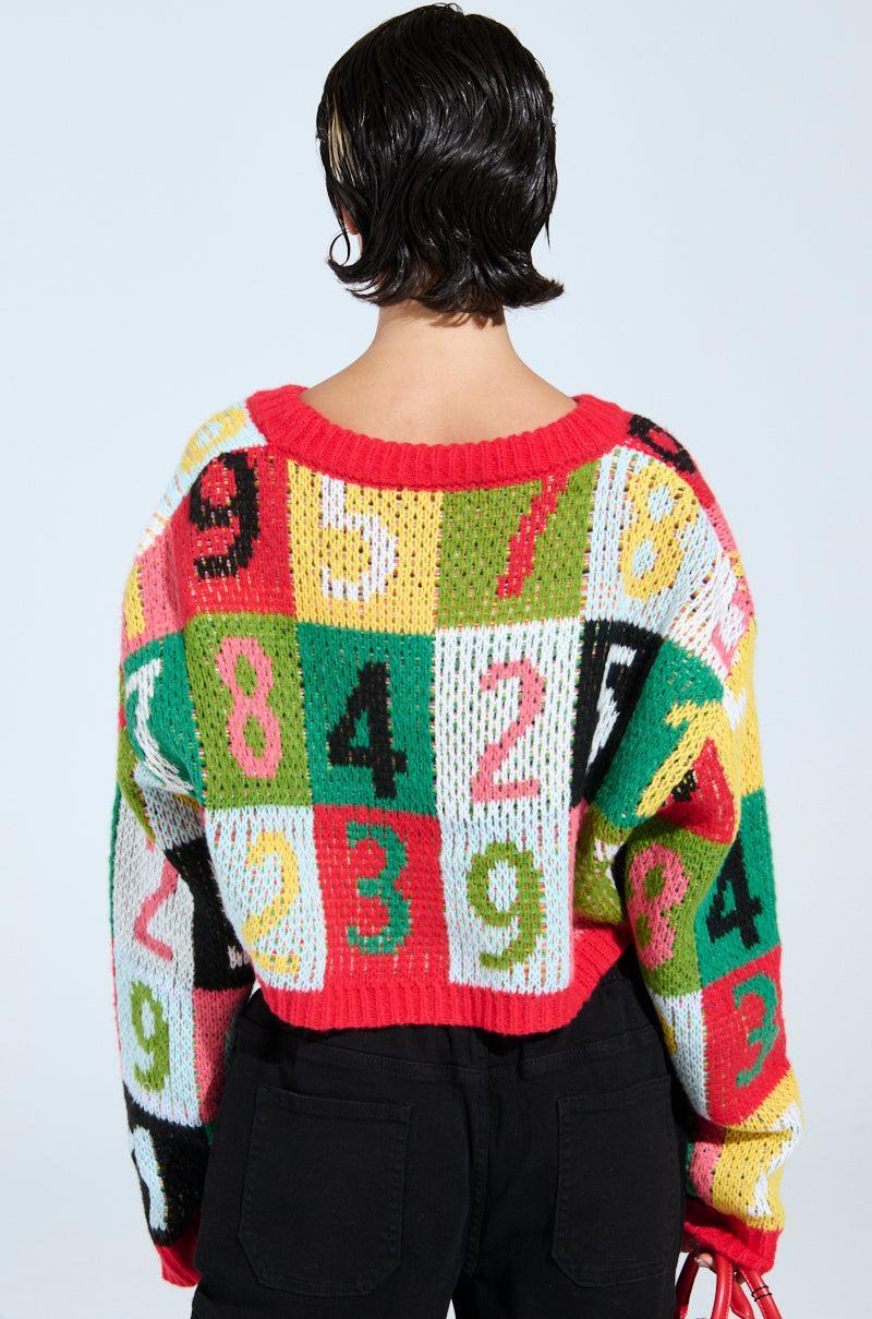 TOO MANY NUMBERS SWEATER Product Image