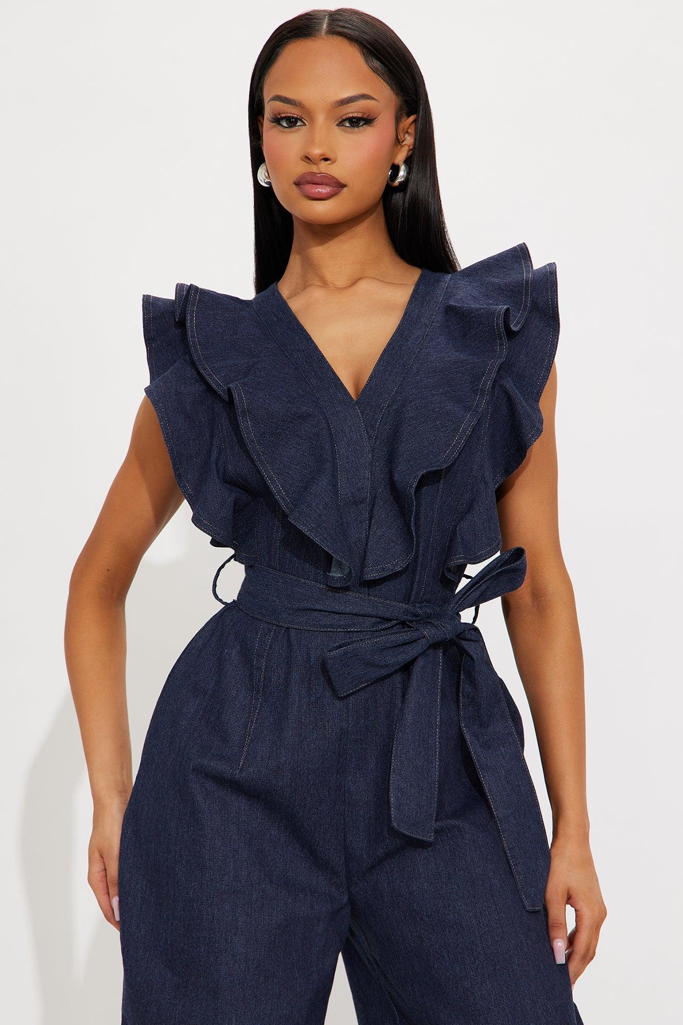 Field Of Dreams Jumpsuit - Denim Product Image