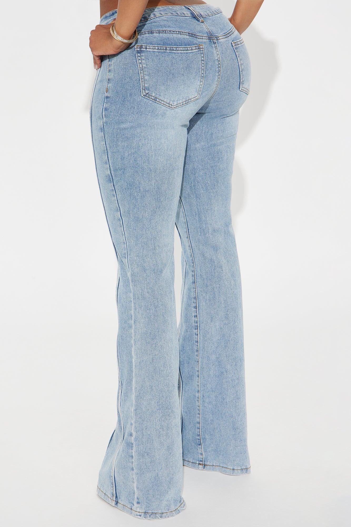 Brooke Low Rise Stretch Flare Jeans - Light Wash Product Image