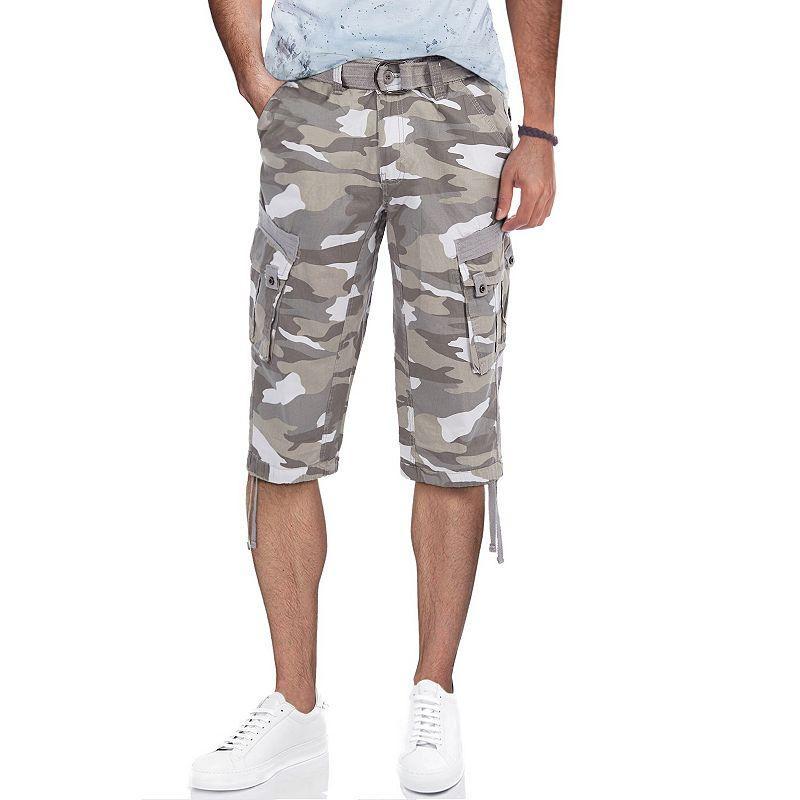 Men's Xray Messenger Belted Cargo Shorts, Size: 36, Black Camo Product Image