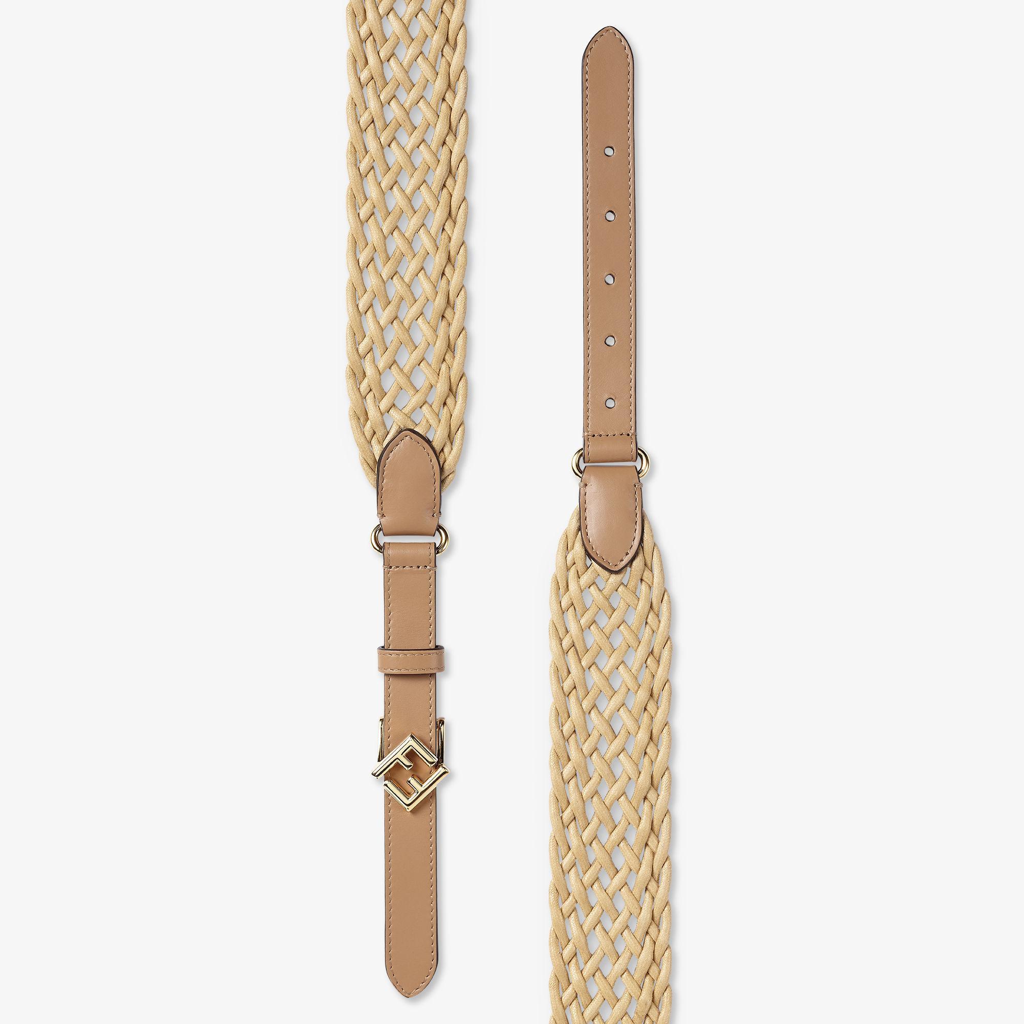 FF Diamonds BeltBeige leather belt Product Image