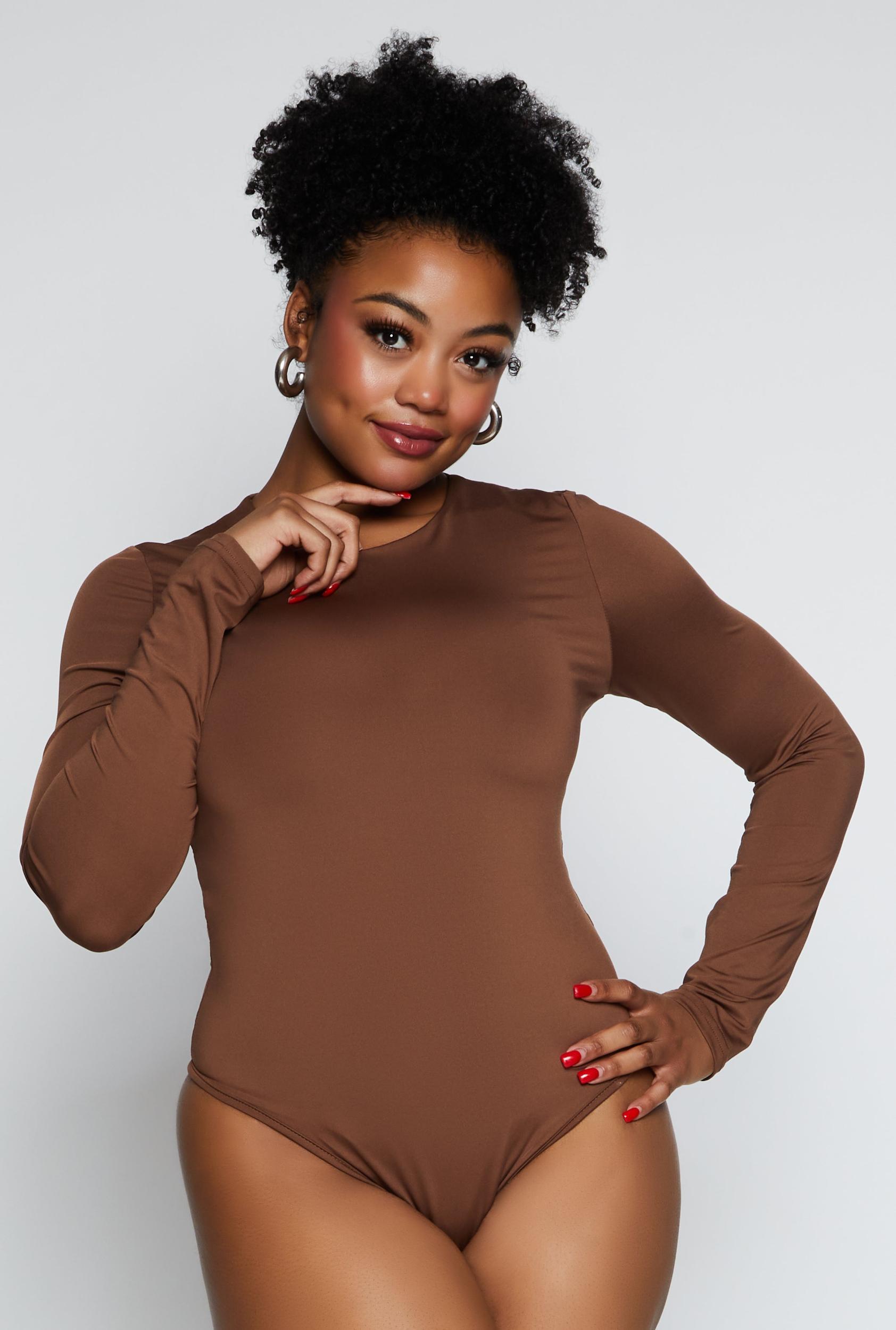 Womens Plus Size Daisy Double Layer Bodysuit Product Image