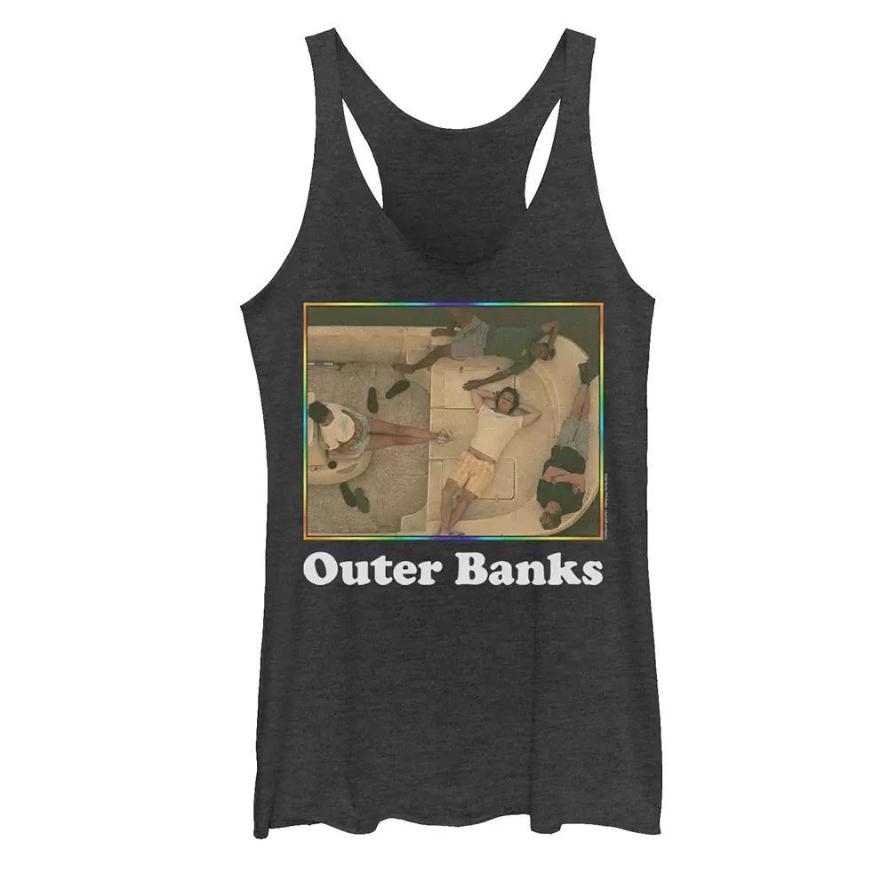 Juniors' Outer Banks Rainbow Group Shot Graphic Tank Top, Girl's, Size: Small, Black Grey Product Image