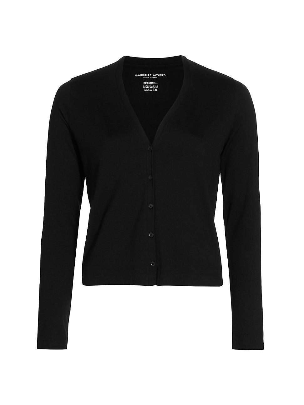 Majestic Filatures Soft Touch V Neck Cardigan Product Image