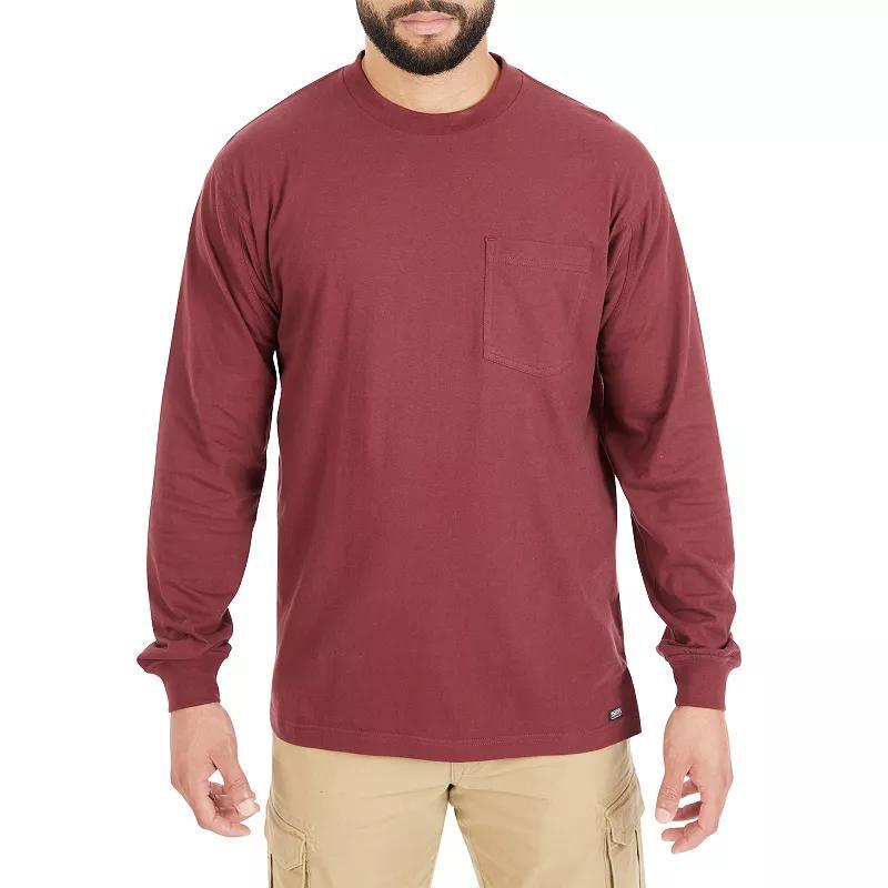 Mens Smiths Workwear Extended-Tail Pocket Tee Red Product Image