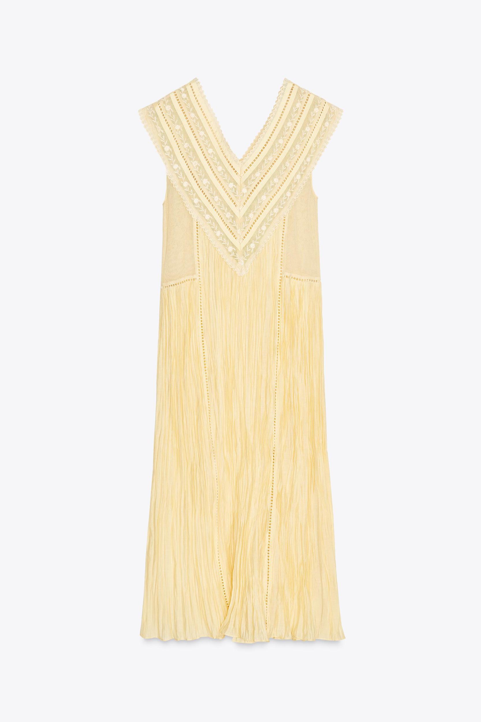 ZW COLLECTION EMBROIDERED PLEATED DRESS Product Image