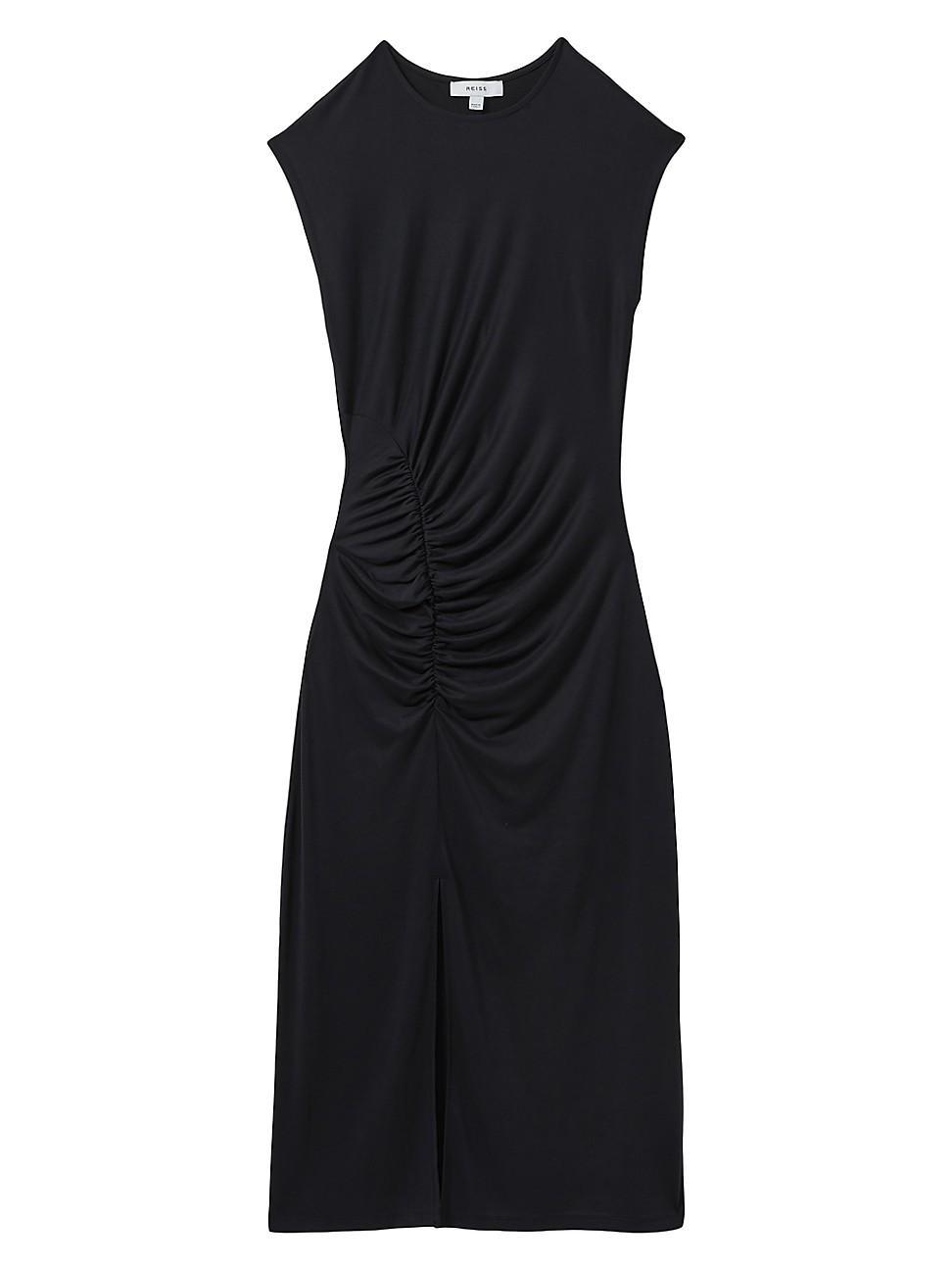 Womens Lenara Ruched Midi-Dress Product Image