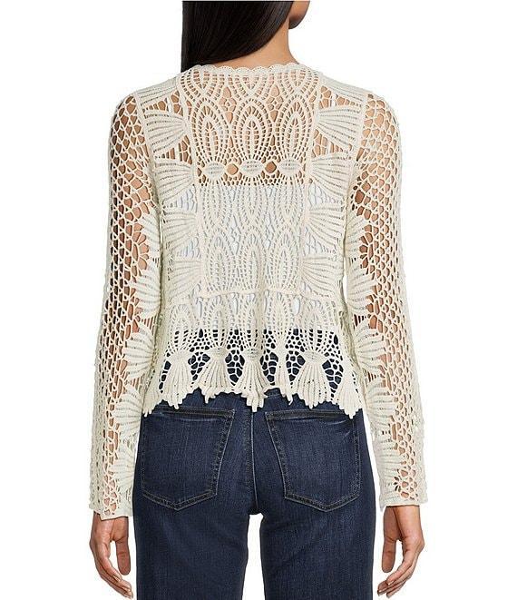 Evolutionary Crochet Long Bell Sleeve Top Product Image