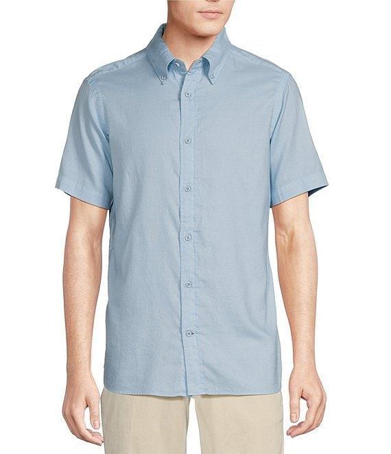 Cremieux Blue Label Solid Garment-Dyed Oxford Short Sleeve Woven Shirt Product Image