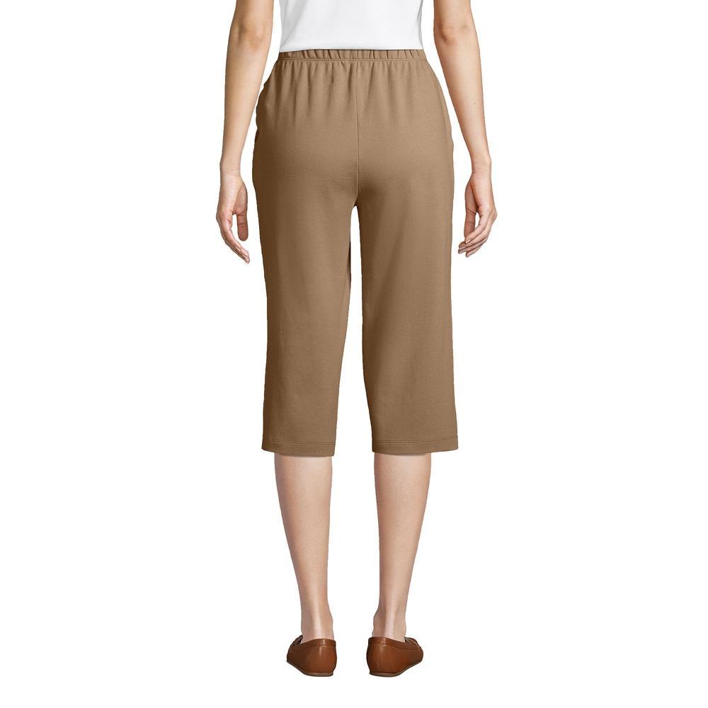 Women's Lands' End Sport High Waist Pull-On Capri Pants, Size: XL Tall, Black Product Image