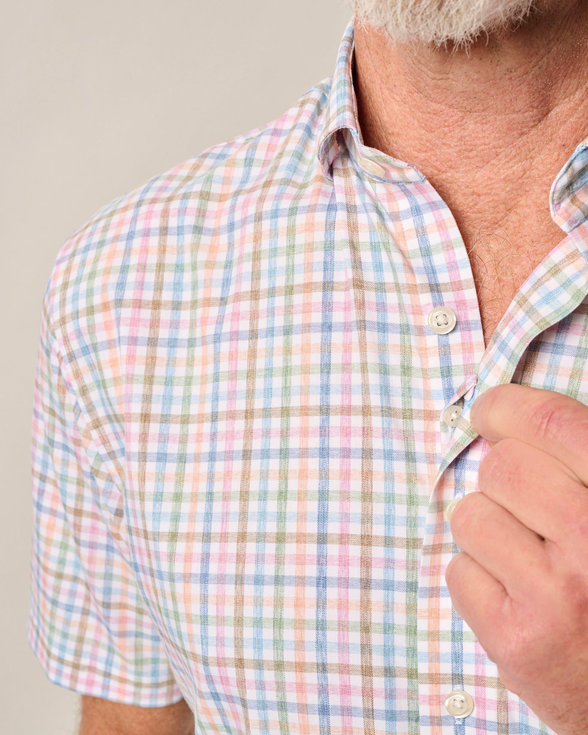 Short Sleeve Performance Button Up Shirt - Kyler Male Product Image