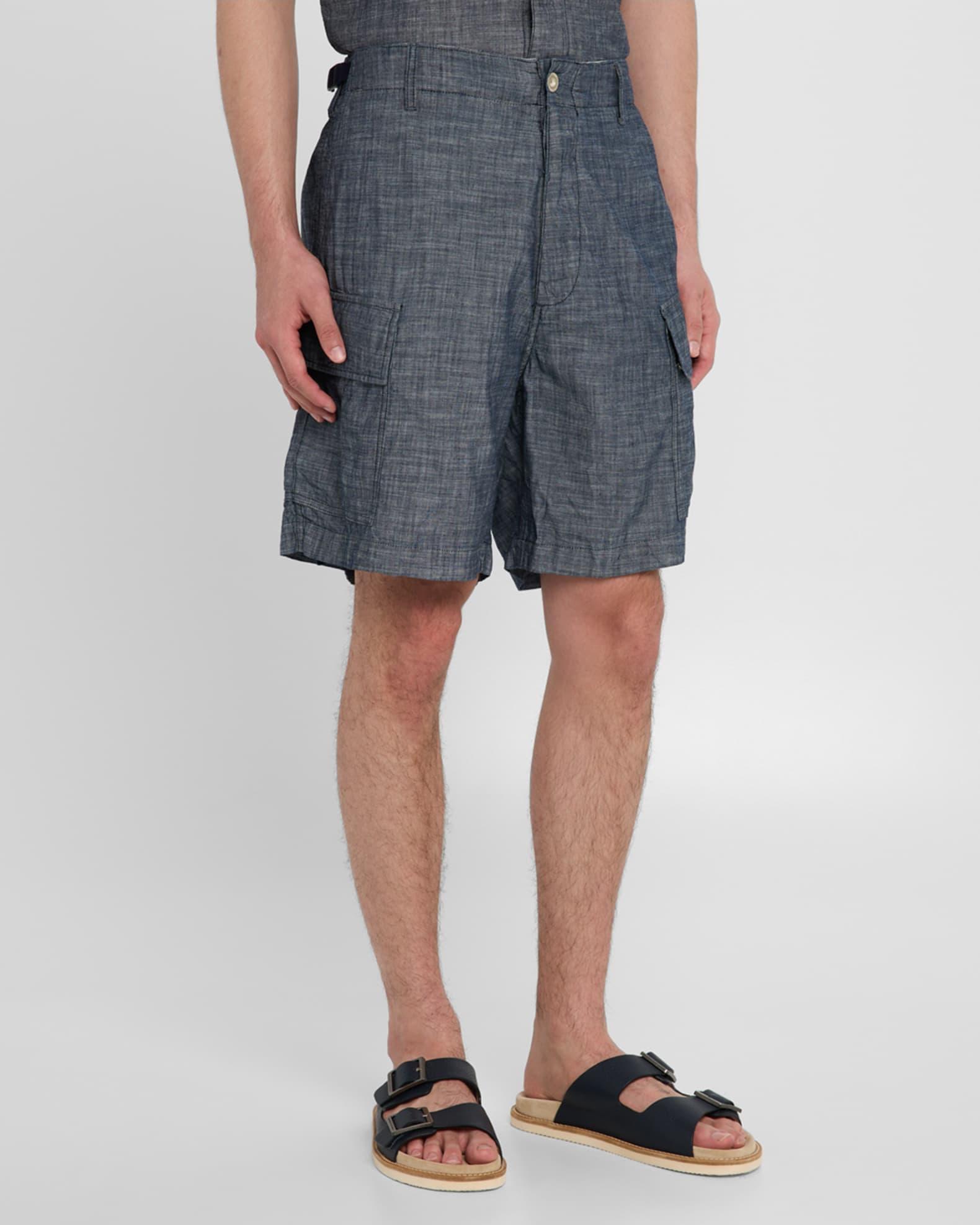 Mens Chambray Cargo Shorts Product Image