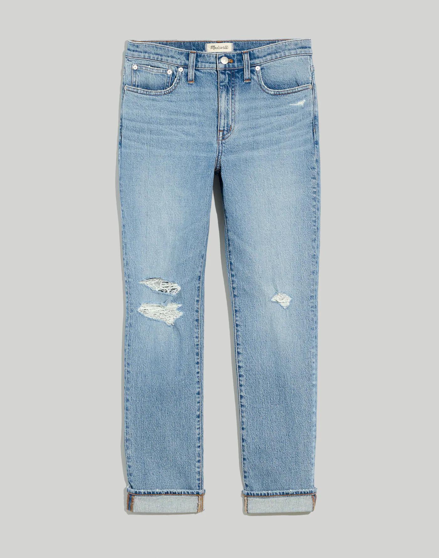 The High-Rise Slim Boyjean in Birchwood Wash Product Image