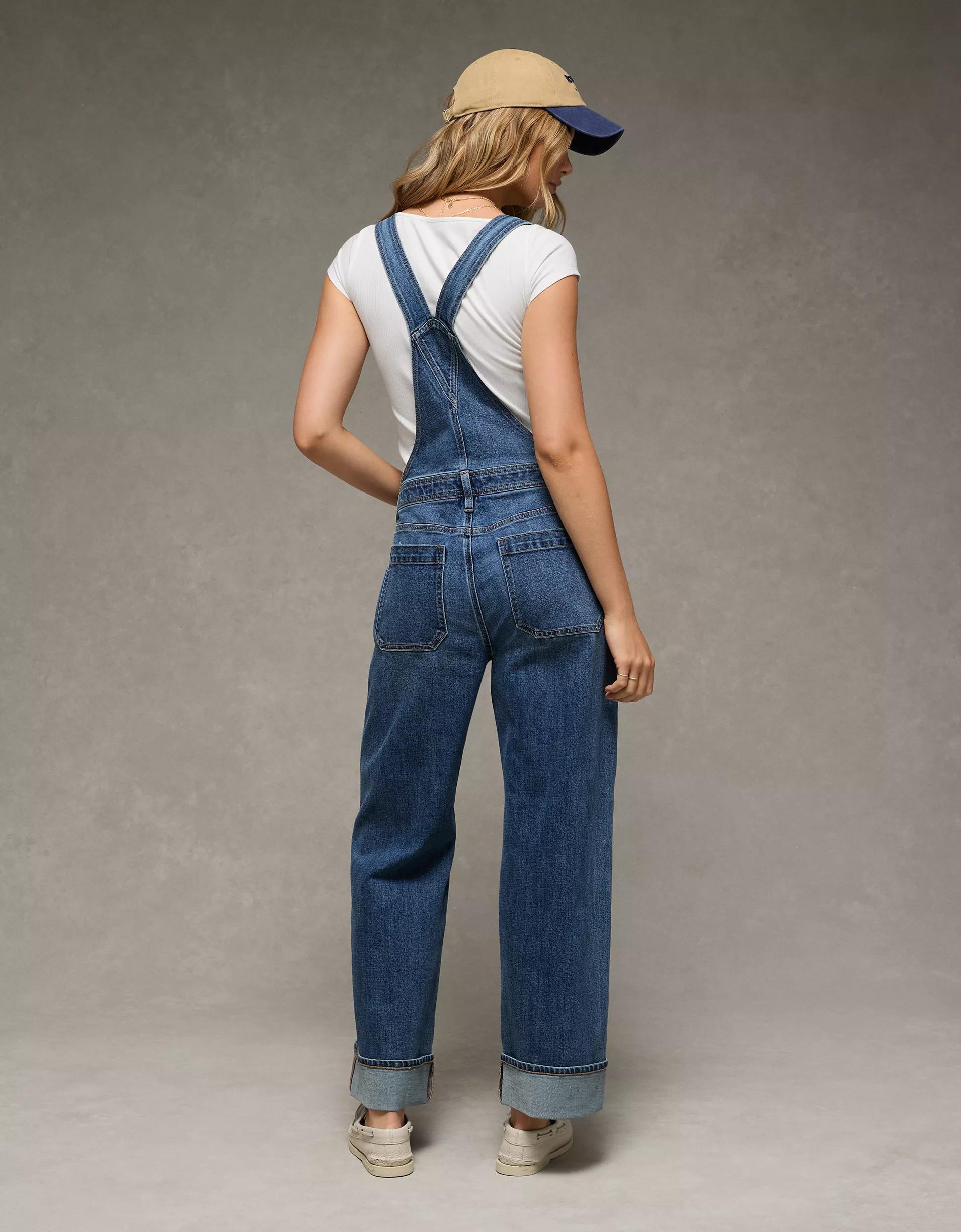AE Stretch Stovepipe Overall Product Image