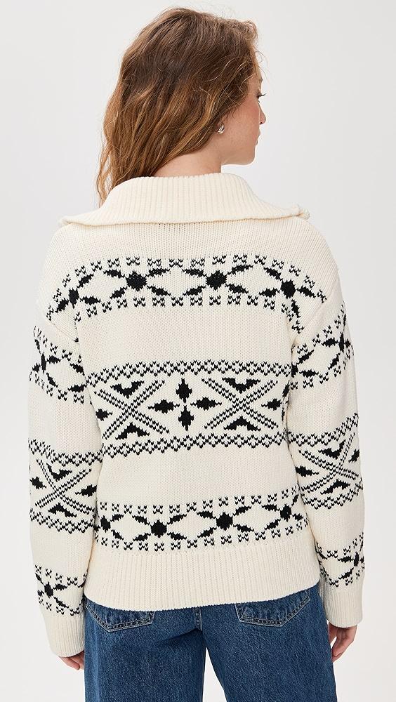 English Factory Motif Zip Up Sweater | Shopbop Product Image