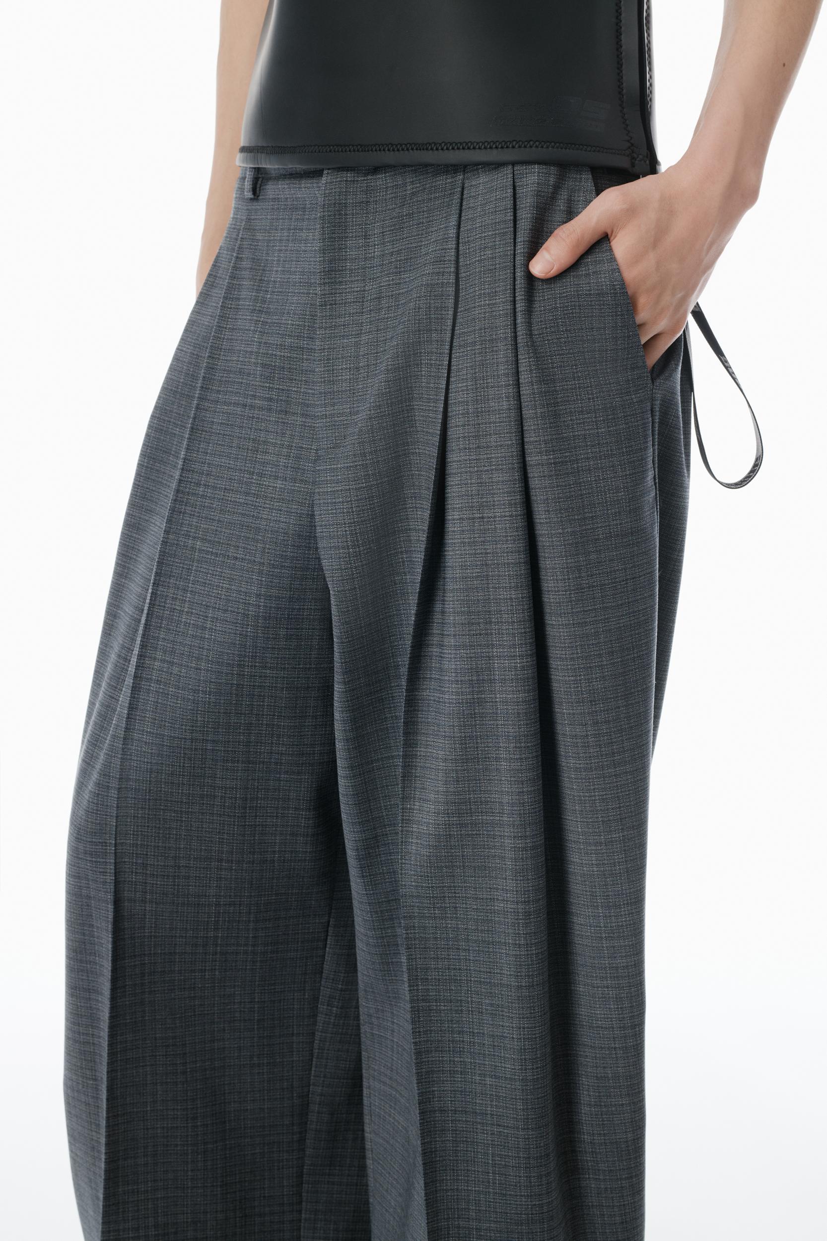 Dark Grey Wool-blend Pants Product Image