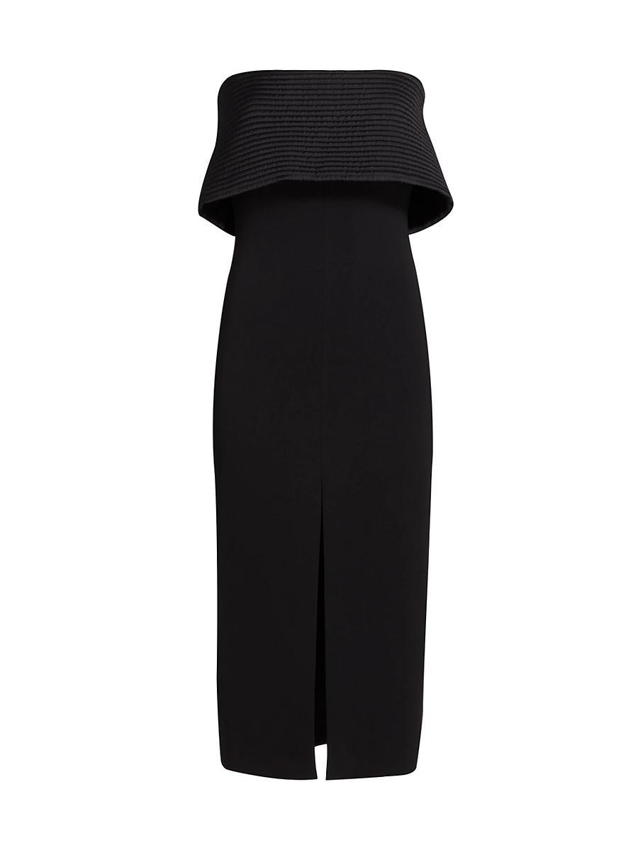 Womens Stretch-Crepe Strapless Midi-Dress Product Image
